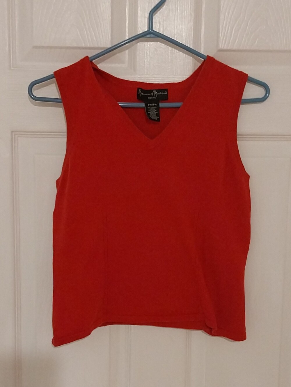 mercer & madison Sleeveless V-Neck Tank Top in Red